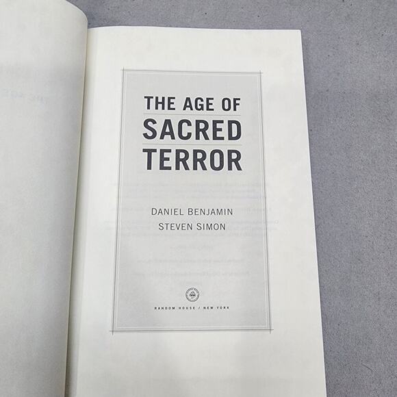The Age of Sacred Terror by Daniel Benjamin, Steven Simon First Edition - Picture 5 of 7